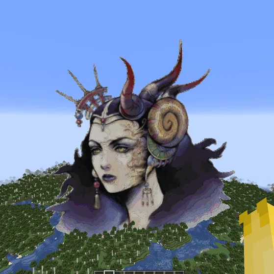 Edea Final Fantasy VIII Statue Minecraft schematic