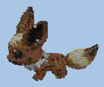 Eevee Pokemon Statue Minecraft schematic