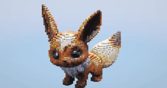 Eevee Pokemon Statue Minecraft schematic