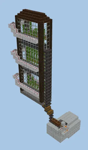Efficient Bamboo Farm Minecraft schematic
