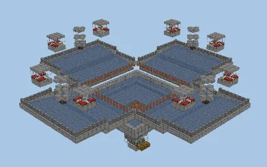 Efficient Early Game Iron Farm Design Minecraft schematic preview