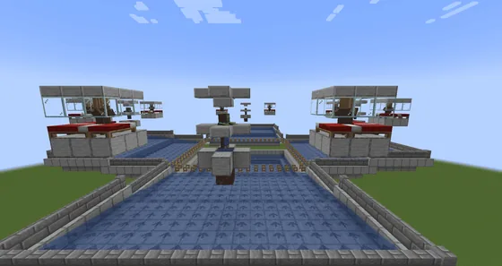 Efficient Early Game Iron Farm Design Minecraft schematic
