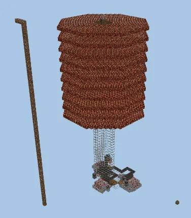 Efficient Gold Farm With Auto Crafter Minecraft schematic