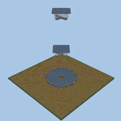 Efficient Iron Farm For Early Game Minecraft schematic