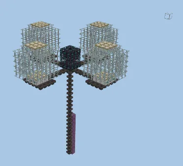 Efficient Shulker Farm With Spawners Minecraft schematic preview
