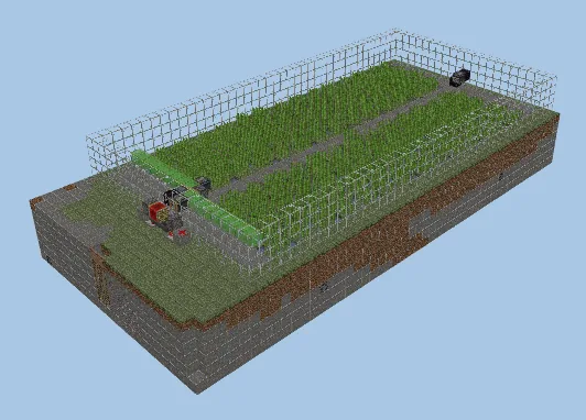 Efficient Sugar Cane Farm Minecraft schematic preview