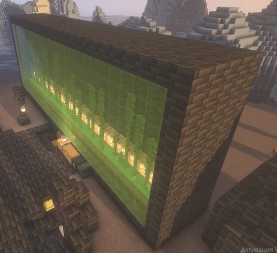 Efficient Thin Bamboo Farm Minecraft schematic