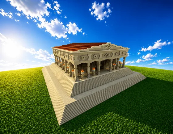 Egyptian Temple Trading Hall Minecraft schematic
