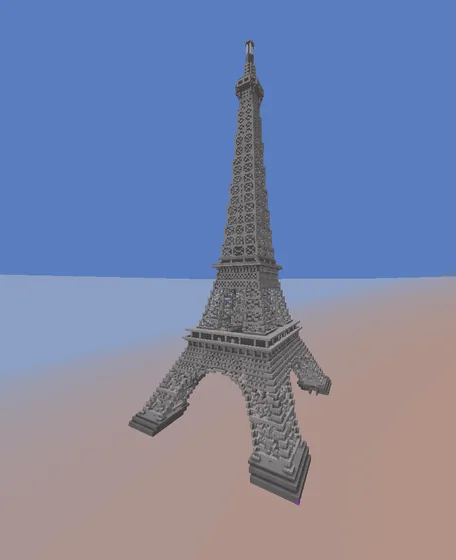 Eiffel Tower Structure Minecraft schematic