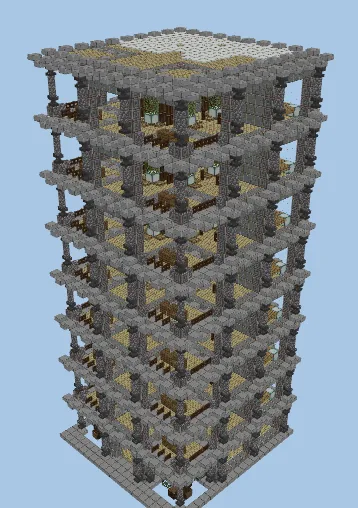 Eight Story Hotel Minecraft schematic