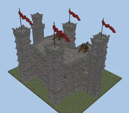 Eldern Hold Fortress With Catapults Minecraft schematic