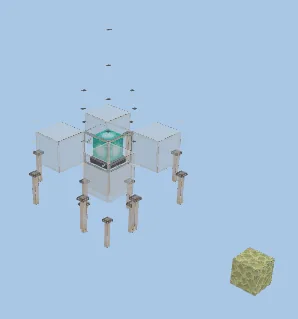 Elegant Hanging Light Fixture Minecraft schematic