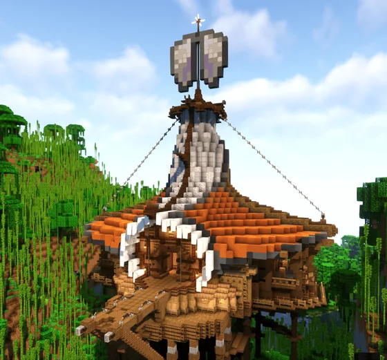 Elytra Shaped Minecraft Base Minecraft schematic