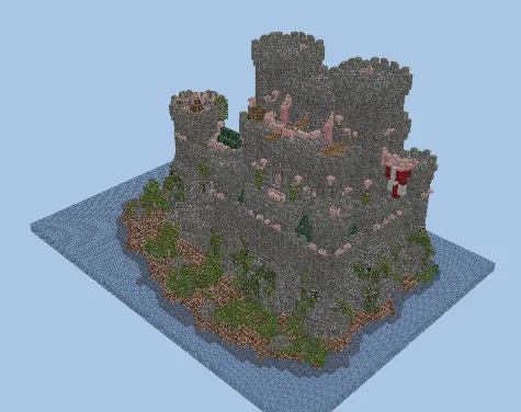 Emerald Bastion Castle Minecraft schematic preview