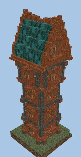 Enchanted Fantasy Tower Structure Minecraft schematic preview