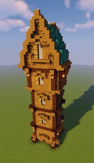 Enchanted Fantasy Tower Structure Minecraft schematic