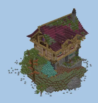 Enchanting Lavender Base Minecraft schematic preview