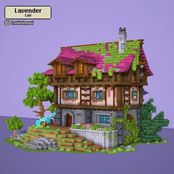 Enchanting Lavender Base Minecraft schematic