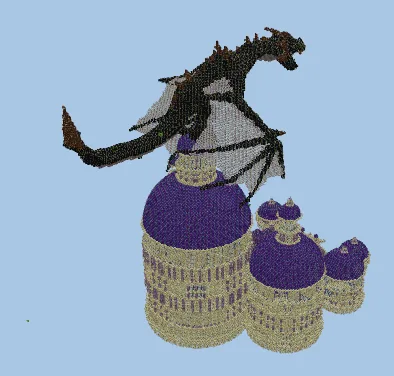 End Dragon Palace Build Minecraft schematic preview