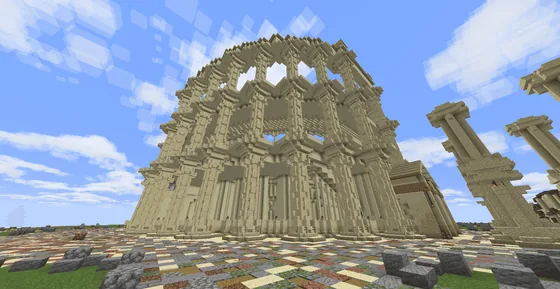 Epic Medieval Coliseum Arena Build Minecraft schematic