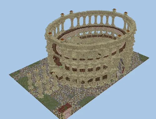 Epic Medieval Coliseum Arena Build Minecraft schematic