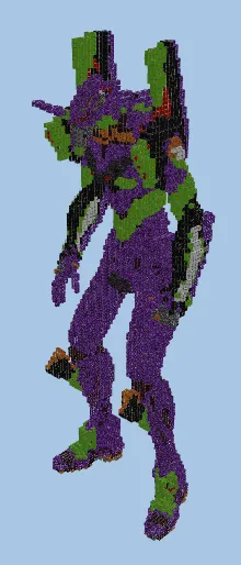 Evangelion Unit 01 Build Minecraft schematic
