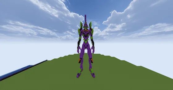 Evangelion Unit 01 Build Minecraft schematic