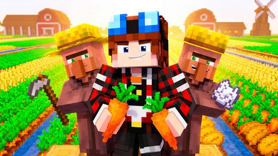Expandable 3x3 Chunk Crop Farm Minecraft schematic
