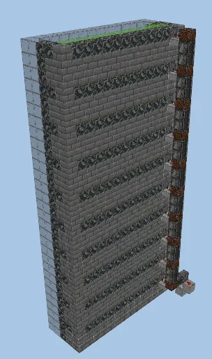 Expandable Vanilla Sugar Cane Farm Minecraft schematic