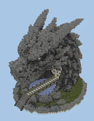 Fantasy Dragon Portal Structure Minecraft schematic