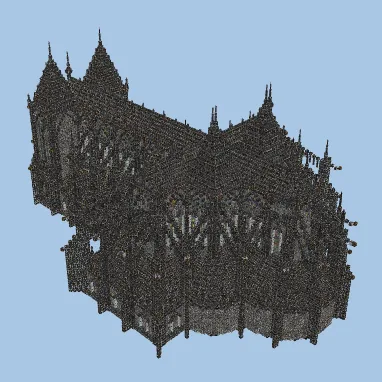 Fantasy Gothic Cathedral Architectural Build Minecraft schematic preview