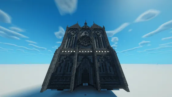 Fantasy Gothic Cathedral Architectural Build Minecraft schematic
