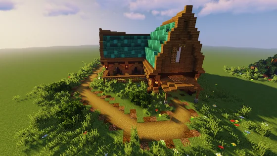 Fantasy Horse Stable Minecraft schematic