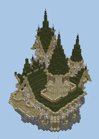 Fantasy House Exterior Design Minecraft schematic