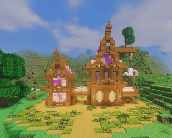 Fantasy Iron Farm Structure Minecraft schematic