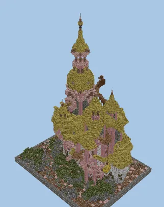 Fantasy Mansion Build Minecraft schematic