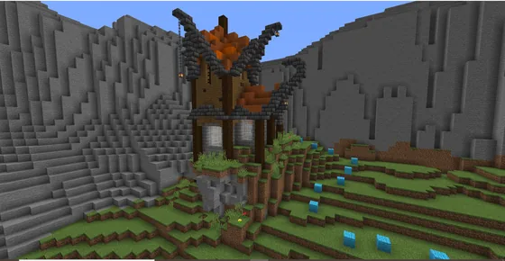 Fantasy Mountain House Minecraft schematic
