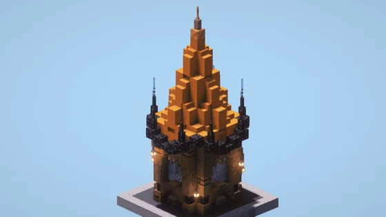 Fantasy Orange House Minecraft schematic