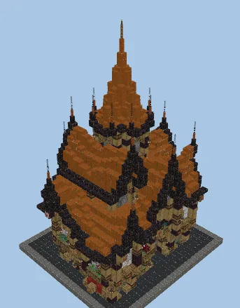 Fantasy Orange House Minecraft schematic