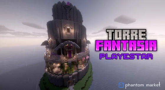Fantasy Tower Structure Minecraft schematic