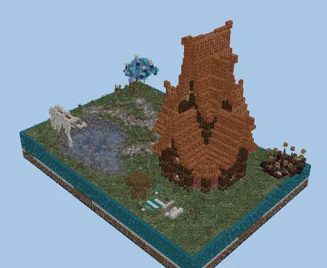 Fantasy Townhouse Minecraft schematic preview