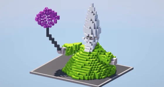 Fantasy Wizard Statue Minecraft schematic