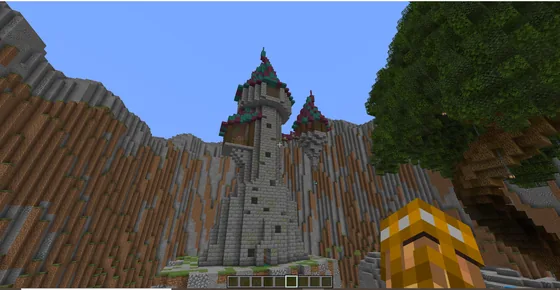 Fantasy Wizard Tower With Interior Minecraft schematic
