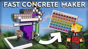 Fast Concrete Production Farm Minecraft schematic