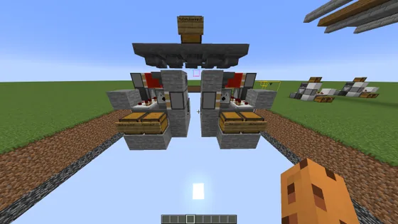 Fast Shulker Unloader System Minecraft schematic