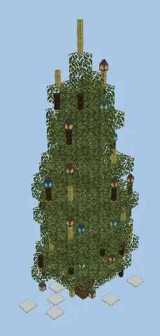 Festive Christmas Tree Decoration Minecraft schematic preview
