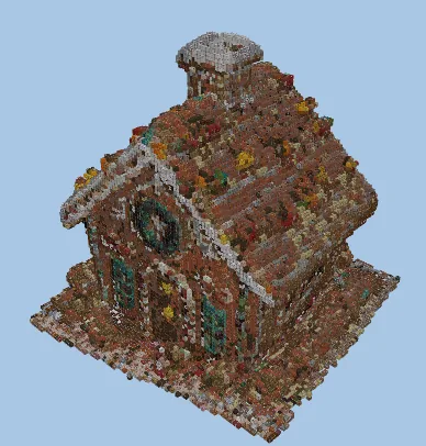 Festive Gingerbread House Build Minecraft schematic preview