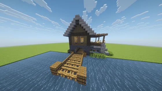 Fisherman's Cottage Design Minecraft schematic