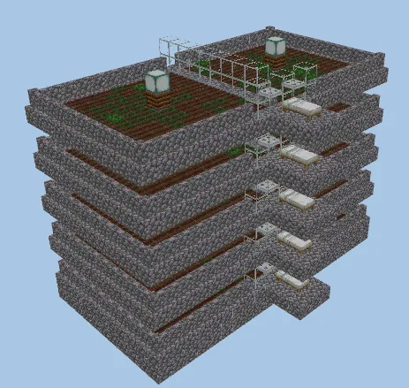 Five Story Automatic Farm Minecraft schematic