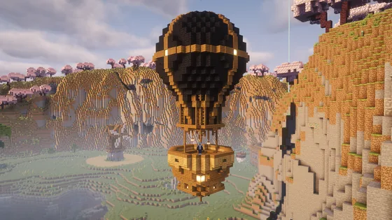 Floating Hot Air Balloon Decoration Minecraft schematic